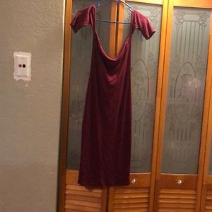 Fitted off the shoulder dress